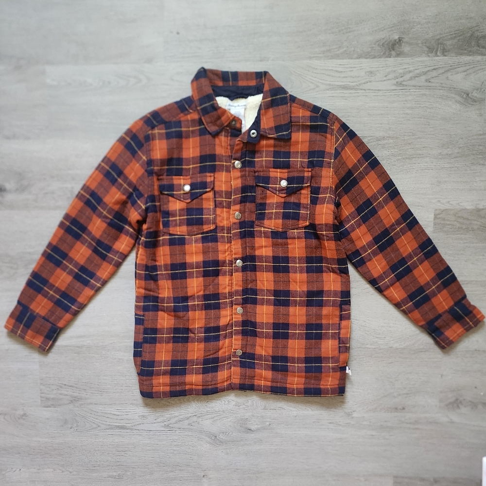NWT Tommy Bahama Boy's Sherpa Lined Plaid Casual Snap Button Down Top X-Large XL